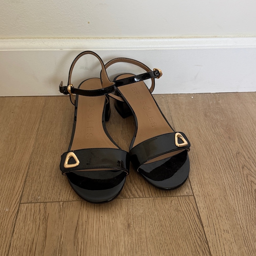 Macy's Black Strappy Heels